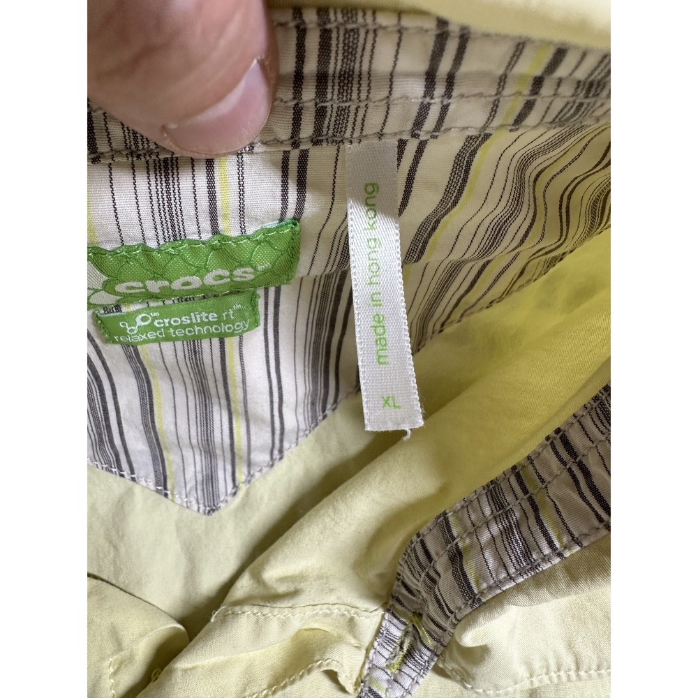Crocs Shirt Mens XL Yellow Croslite Relaxed‎ Technology Plaid Lined Long Sleeve - Picture 4 of 8